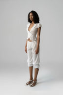 Namy Sheer Ruffle Puff-Sleeve Tie Top for women, from HUELLEY HUELLEY, The Viet Concept