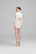 Oval A-line V-Neck Cotton Blend Mini Dress for woman, from ARTI, The Viet Concept