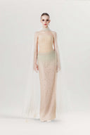 Ethereal Dune Beaded Corset Column Gown with Sheer Cape for women, from MR CRAZY & LADY SEXY, The Viet Concept 