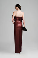 Red Garnet Sculpted Gown for women, from Lecia, the Viet Concept 