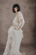 Rowan Embellished Organza Maxi Skirt for women, from WHITE PLAN, The Viet Concept 