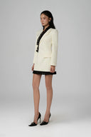 Cream Clair Blazer Mini Dress for women, from Guyehi Studio, The Viet Concept 