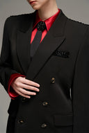 IHF STUDIO • Rouge Atelier Satin Silk Statement Shirt