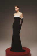 MARGÉE ATELIER • Miréa Couture Strapless Twill Mermaid Evening Gown