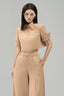 Margot Cropped Square Neck Taffeta Top for women, from Lam Khue, The Viet Concept 