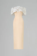 Florentia Embellished Butterfly Lace Off-Shoulder Evening Gown for women, from CALISTA, The Viet Concept