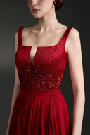Taffeta Pleated Chiffon Floral Sequin Cape Panel Maxi A-line Gownfor women, from IHF STUDIO, The Viet Concept 