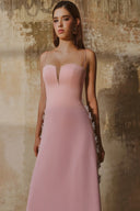 L' SCARLETT • Rosé Crystal Bloom A-Line Maxi Dress