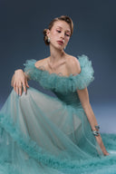 Selene Sapphire Blue Tulle Evening Dress for women, from JOSEPHINE, The Viet Concept