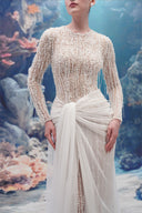 Navia Lace & Silk Crystal Pearl Evening Gown for women, from 21SIX, The Viet Concept