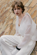 Hepburn Architectural Collar Shirt for women, from WHITE PLAN, The Viet Concept