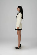 Cream Clair Blazer Mini Dress for women, from Guyehi Studio, The Viet Concept 
