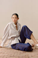 LECIA • Élan High Neck Twill Luxury Shirt