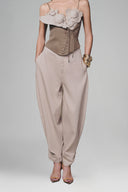 Brown Petal Bustier Top for women, from Keira Tong, The Viet Concept 