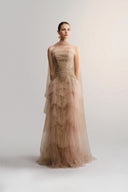 Zaria Étoile Strapless Embellished Tulle Gown for women, from DUONG ATELIER, The Viet Concept