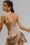 Cacao Perla Mini Dress for women, from  La Vierge, The Viet Concept 