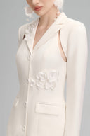 Oval A-line V-Neck Cotton Blend Mini Dress for woman, from ARTI, The Viet Concept