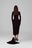 Black Novara Maxi Dress for women, from POEM, The Viet Concept 