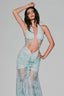 Aqua Lace Maxi Dress for women, from Xita, The Viet Concept 