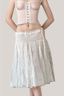  White Verginità Midi Skirt for women, from La Vierge, The Viet Concept 
