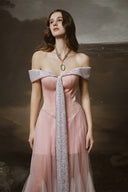 Rosmira Crystal Off-Shoulder Corset Maxi Dress for women, from LINH PHUNG, The Viet Concept