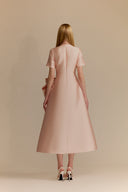 WHITE PLAN • Wilton Couture Taffeta Midi Dress