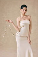 Étoile Pearl Silk Taffeta Strapless Maxi Gown for women, from VONTIER DE MONTIER, The Viet Concept