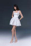 Nelle Dropped Waist Floral Taffeta Mini Dress for women, from Joséphine, The Viet Concept