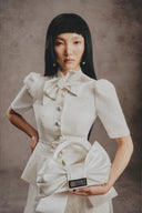 Ada Sheer Tulle Layered Tweed Maxi Skirt for women, from WHITE PLAN, The Viet Concept 