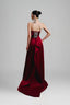 Lencha A-line Straight Across Neck Taffeta Floor Length Dress for women, from Ha Thanh Viet, The Viet Concept 