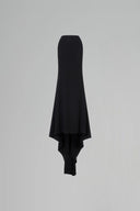 LE LAM AMARÉ • Black Velvet Fishtail Veil Skirt