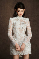 Petal 3D Floral Beaded Lace Couture Dress for women, from KEIRA TONG, The Viet Concept 