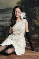 Éclat Hourglass Beaded Jacquard Cocktail Mini Dress for women, from HOBB, The Viet Concept 