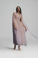 The Swan Feather-Embellished A-Line Mesh Couture Gown for women, from LINH PHUNG, The Viet Concept