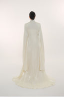 HAYTAN • Beige Crystal-Embellished Abaya