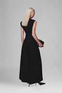Black Diagonal Collar Top for women, from Keira Tong, The Viet Concept 