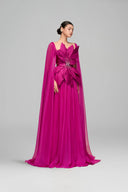 Shamma Royale Silk Cape Gown for women, from 21SIX, The Viet Concept