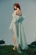 Chloris Mint Liquid Organza Luxe Set for women, from LA VIERGE, The Viet Concept 