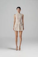 Flavia Floral Lace Appliqué Mini Dress for women, from 21SIX, The Viet Concept