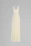 Cream Nasir Gathered Scoop Neck Tencel Floor Length Dress for women, from Maison Des Copains, The Viet Concept 