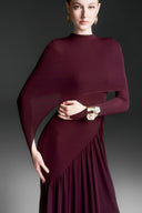 Serelle Amarante Ruched Floor-Length Gown for women, from MAISON DES COPAINS, The Viet Concept 