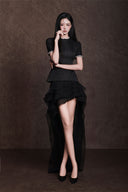 SANT SOUCI • Aube Pearl Embellished Brocade Couture Top
