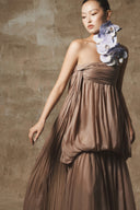 Mosa Lumière Draped Maxi Dress for women, from BYDI, The Viet Concept