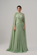 Amara One-Shoulder Crystal Chiffon Evening Gown for women, from 21SIX, The Viet Concept