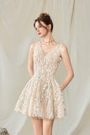 Aven Embellished Floral Sequin Evening Dress for women, from CALISTA, The Viet Concept