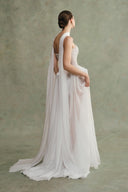 Elysian Lumière Beaded Chiffon Column Gown for women, from DUONG ATELIER, The Viet Concept