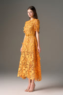 Amber Fleur Embellished Lace Midi Dress for women, from IHF STUDIO, The Viet Concept