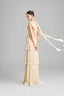 Macias Sheath Back Slit Faux Fur Floor Length Dress for women, from Maison Des Copains, The Viet Concept 