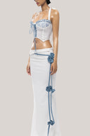 White Tula Set With Top & Skirt for women, from Huelley Rose, The Viet Concept