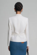 White Selita Belt Jacket for women, from HOBB, The Viet Concept 